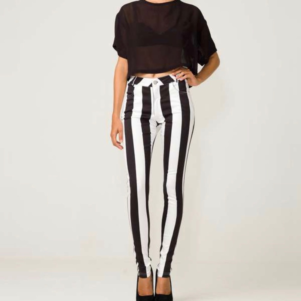 ASOS Motel Rocks Striped Pants/Jeans